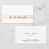 Moderner einfacher Chic-Entwurfs-schlichtes Trendy Visitenkarte (Vorne/Hinten)