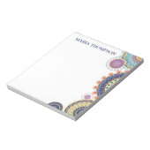 Moderner einfacher Chic Stilvoll Mandala Style Notizblock (Rotiert)