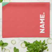 Moderner, einfacher Design, maßgeschneiderter Text Geschirrtuch (Gefaltet)