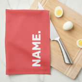 Moderner, einfacher Design, maßgeschneiderter Text Geschirrtuch (Viertel Falte)