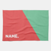 Moderner, einfacher Design, maßgeschneiderter Text Geschirrtuch (Horizontal)