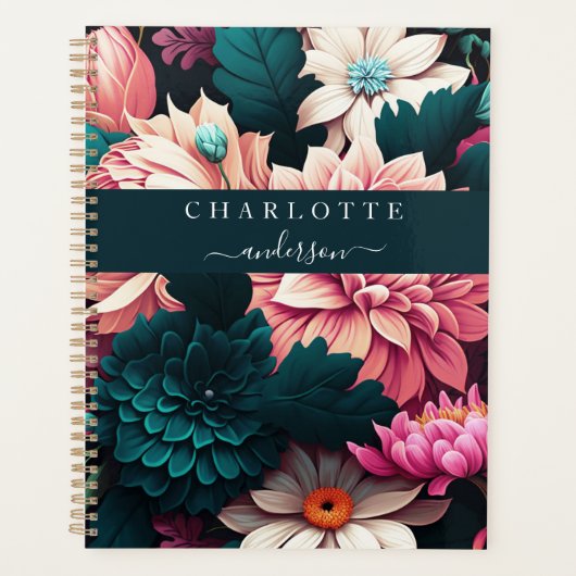 Moderner, einfacher, eleganter Blume-Planer Planer (Vorderseite)