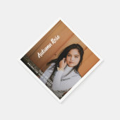 Moderner, einfacher, eleganter Foto-Abschluss für  Serviette (Ecke)