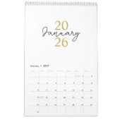 Moderner Einfacher Eleganter Kalender 2026 (Jan 2027)
