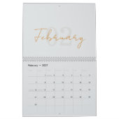 Moderner einfacher eleganter Kalender 2026 (Feb 2027)