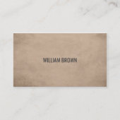 Moderner einfacher Eleganter Texture Brown Berater Visitenkarte (Vorderseite)