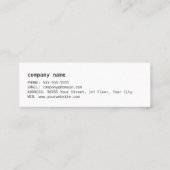 Moderner einfacher Eleganter Texture Red Consultan Mini Visitenkarte (Rückseite)