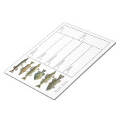 Moderner einfacher Fischfangkalender Notizblock (angewinkelt)