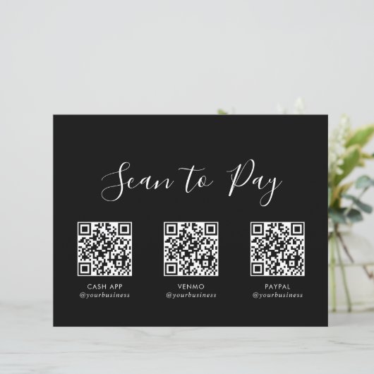 Moderner einfacher formaler QR-Scan zur Zahlung vo (Stehend Vorderseite)