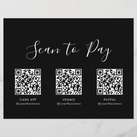 Moderner einfacher formaler QR-Scan zur Zahlung vo (Vorderseite)