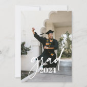 Moderner einfacher Foto Abschluss Ankündigung (Vorderseite)