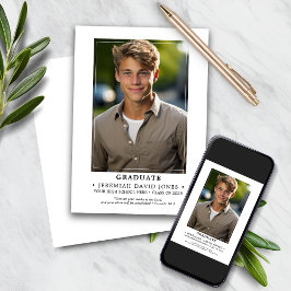 Moderner einfacher Foto Abschluss Ankündigung