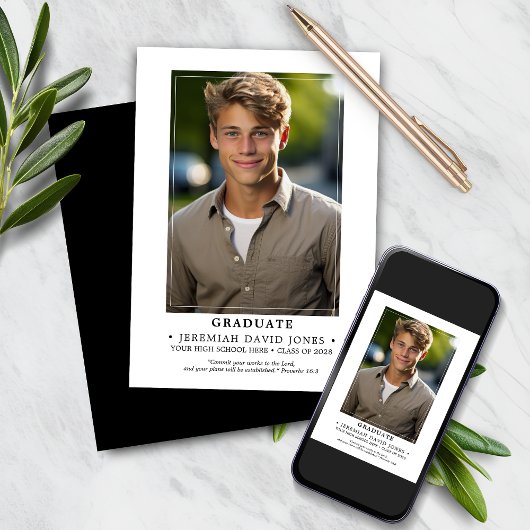 Moderner einfacher Foto Abschluss Ankündigung