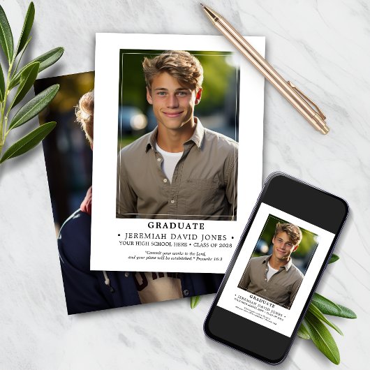 Moderner einfacher Foto Abschluss Ankündigung