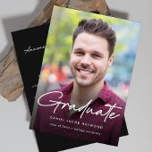 Moderner einfacher Foto Abschluss Ankündigung