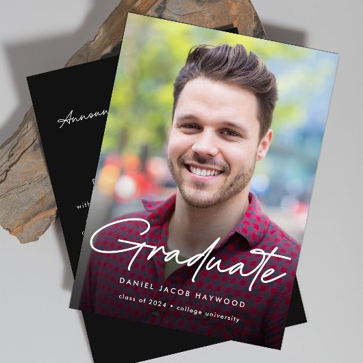 Moderner einfacher Foto Abschluss Ankündigung