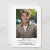 Moderner einfacher Foto Abschluss Ankündigung (Vorderseite)