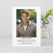 Moderner einfacher Foto Abschluss Ankündigung (Stehend Vorderseite)