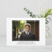 Moderner einfacher Foto Abschluss Einladung (Stehend Vorderseite)