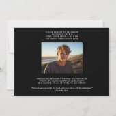 Moderner einfacher Foto Abschluss Einladung (Rückseite)