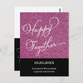 Moderner, einfacher Girly-Pink-Glitzer Save the Da Postkarte (Vorne/Hinten)