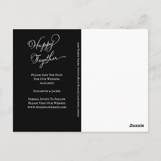 Moderner, einfacher Girly-Pink-Glitzer Save the Da Postkarte (Rückseite)