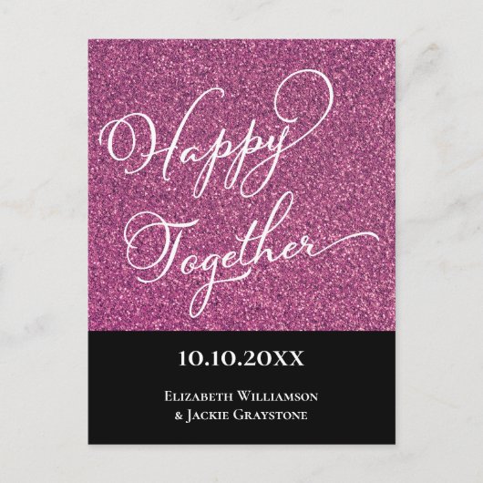 Moderner, einfacher Girly-Pink-Glitzer Save the Da Postkarte (Vorderseite)