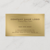 Moderner, einfacher Gold-Metallic-Hintergrund Visitenkarte (Rückseite)