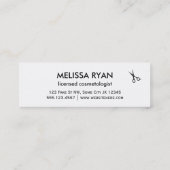 moderner einfacher Hairstylisthaar-Stylistsalon Mini Visitenkarte (Rückseite)