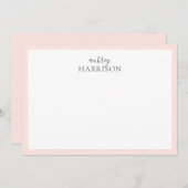 Moderner einfacher Handschriftenname Blindfarben R Mitteilungskarte (Vorne/Hinten)