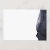 Moderner, einfacher Hochzeitsempfang in Indigofarb Begleitkarte (Rückseite)