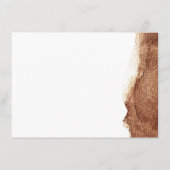 Moderner, einfacher Hochzeitsempfang in Kupferfarb Begleitkarte (Rückseite)