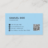 Moderner, einfacher HVAC QR-Code Visitenkarte (Rückseite)