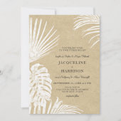 Moderner einfacher Kraft tropischer Leaf Küstenmee Einladung (Vorderseite)
