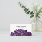 Moderner einfacher Kristalledelstein modisch Visitenkarte (Stehend Vorderseite)