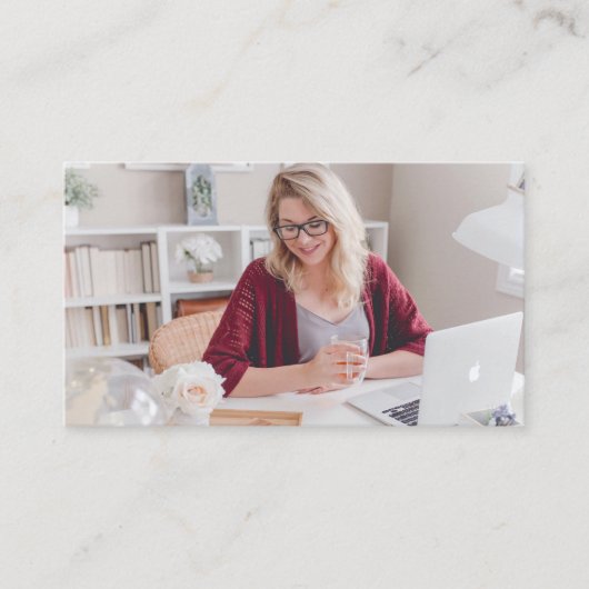 Moderner einfacher Minimal-Beruflich-QR-Code Visitenkarte (Vorderseite)