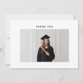 Moderner einfacher Minimalistisch Graduate Foto Ab Dankeskarte (Vorderseite)