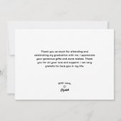 Moderner einfacher Minimalistisch Graduate Foto Ab Dankeskarte (Rückseite)