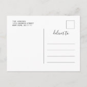 Moderner einfacher Minimalistischer Abschluss Viel Ankündigungspostkarte (Rückseite)