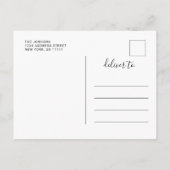 Moderner einfacher Minimalistischer Abschluss Viel Ankündigungspostkarte (Rückseite)