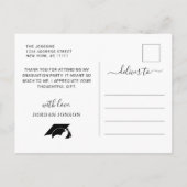 Moderner einfacher Minimalistischer Abschluss Viel Ankündigungspostkarte (Rückseite)