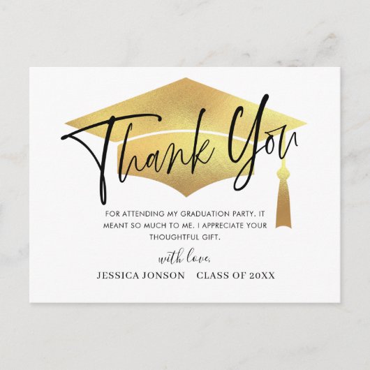 Moderner einfacher Minimalistischer Abschluss Viel Ankündigungspostkarte (Vorderseite)