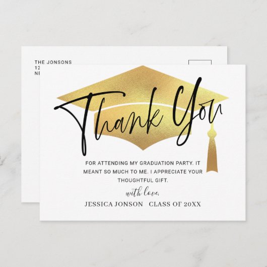 Moderner einfacher Minimalistischer Abschluss Viel Postkarte (Vorne/Hinten)