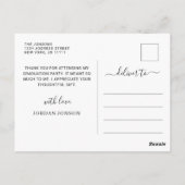 Moderner einfacher Minimalistischer Abschluss Viel Postkarte (Rückseite)