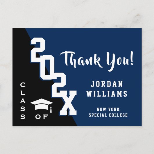 Moderner einfacher Minimalistischer Abschluss Viel Postkarte (Vorderseite)