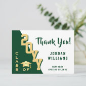 Moderner, einfacher Minimalistischer Goldener Absc Dankeskarte (Stehend Vorderseite)