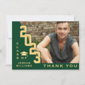 Moderner, einfacher Minimalistischer Goldener Absc Dankeskarte (Vorderseite)