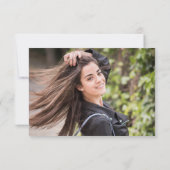 Moderner, einfacher Minimalistischer Goldener Absc Dankeskarte (Rückseite)