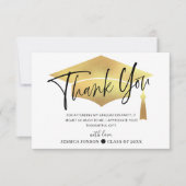 Moderner einfacher Minimalistischer Goldener Absch Dankeskarte (Vorderseite)