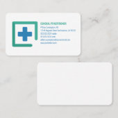 Moderner, einfacher Minimalistischer Logo-Doktor Visitenkarte (Vorne/Hinten)